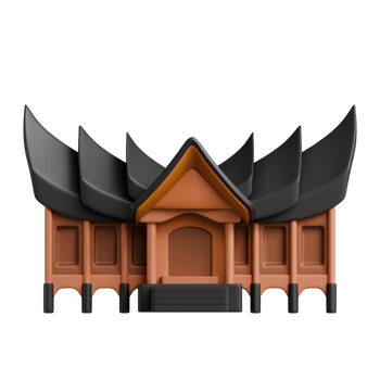 Rumah Gadang 3D Icon png