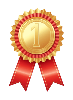 First Place Ribbon Badge Isolated on Transparent Background png