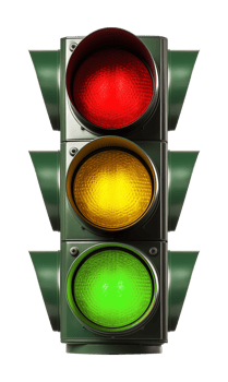 Traffic Light Front View Isolated on Transparent Background png