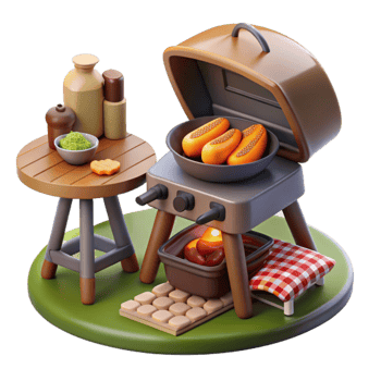 Summer Grill Outdoor Cooking Fun png