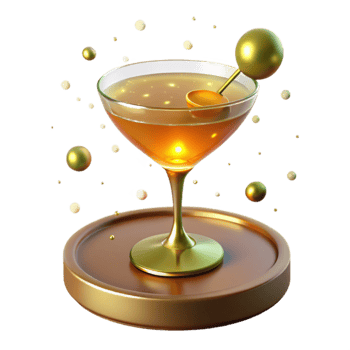 Golden Hour Cocktail A Luxurious Drink png