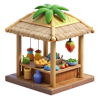 Tropical Fruit Stand Island Refreshments png