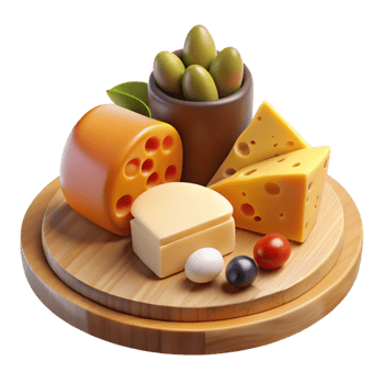 Cheese Olive Platter Wooden Board, Assorted Cheeses, Olives png