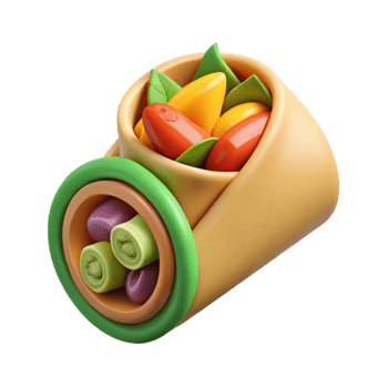 Colorful Veggie Wrap Fresh Ingredients, Delicious Meal png
