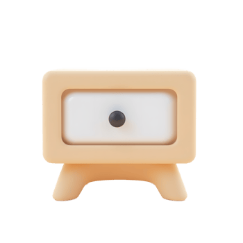 Cute Pastel Drawer 3D Render Minimalist Design png
