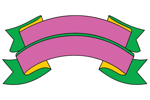 Colorful Decorative Ribbon Banner Design Element Illustration vector