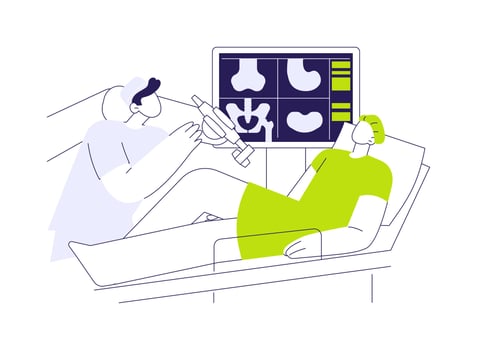 Adult reconstructive orthopaedics abstract concept illustration. vector