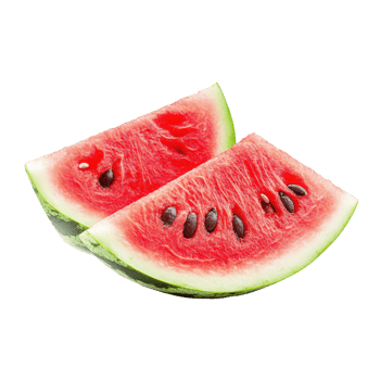 Freshly sliced watermelon with seeds on a Transparent background ready for a summer treat, watermelon seedsisolated on background png