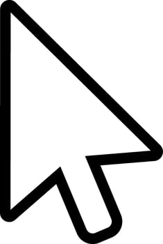 Mouse arrow cursor selecting, clicking, and navigating digital content, symbolizing user interaction and control in a technological environment vector