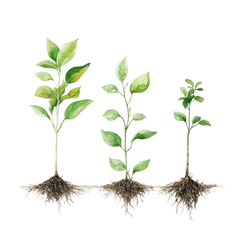 Growth stages of a sapling from seed to roots illustrated with clarity and detail, Sapling Growth The Journey from Seed to Roots, Transparent background png