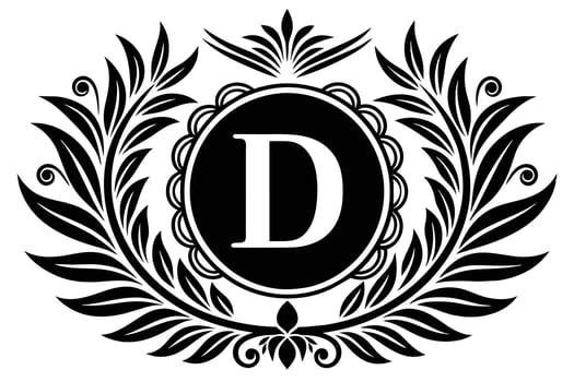 Monogram Initial D Design vector