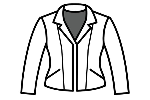 illustration of a stylish white jacket vector