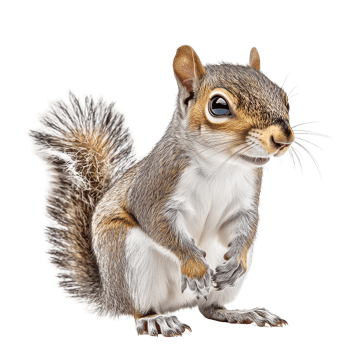 Squirrel isolated on Transparent background showcasing its playful nature and distinct features, Squirrel on isolated on png