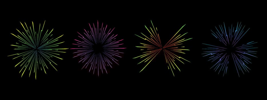 A stellar rainbow explosion in mango style. Big explosion of bomb, energy. Abstract holographic flashes in comic book style. Anime. illustration. vector