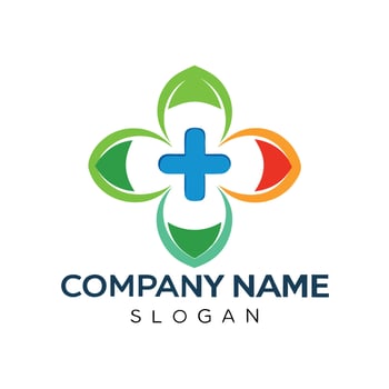 a logo for a medical company on a white background vector