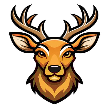 Intense Deer Head Mascot for Competitive and Aggressive Logos vector