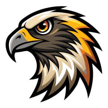 Angry Falcon Head Mascot for Sports and School Logos vector