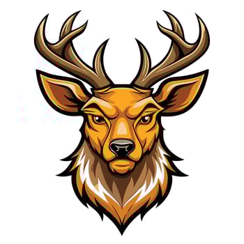 Legendary Deer Head Mascot for Strength and Grace vector