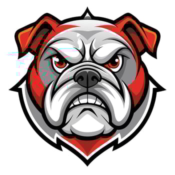 Powerful Bulldog Head Mascot for Dominant Branding vector