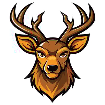 Fierce Deer Head Mascot for Sports and Esports Logos vector
