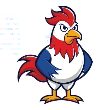 Edgy Rooster Mascot for Eye-Catching Designs vector