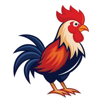 Dynamic Rooster Mascot for Unique Logo Designs vector