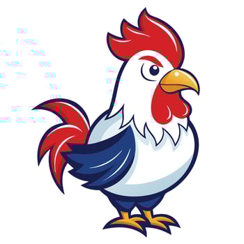 Aggressive Rooster Mascot for Sports and Esports Logos vector