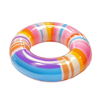 Striped Inflatable Pool Tube for Swimming png