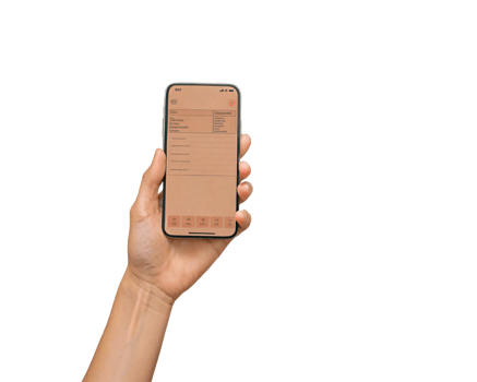 close up of hand holding a white smartphone mockup Transparent Background, Generated with AI png