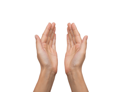 Two Hands Isolated on Caucasian Skin Tone Transparent Background, Generated with AI png