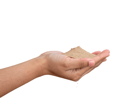 hand holding a little bit of something Transparent Background, Generated with AI png