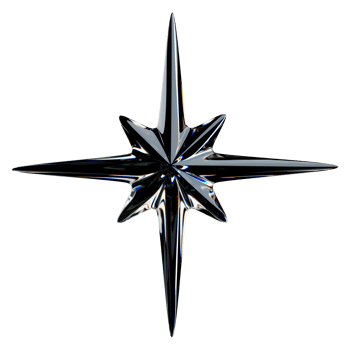 Y2K Star Burst 3D Glass Dispersion png