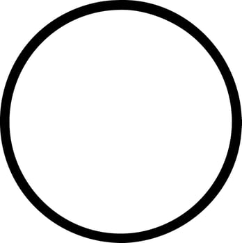 Minimal Circle Icon for Geometric Shapes and Abstract Design Elements vector