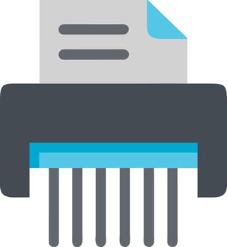 Paper Shredder Icon for Document Security and Confidentiality vector