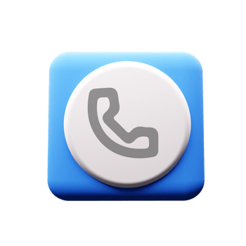 Blue white phone icon png