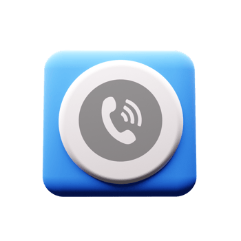 Phone icon with Blue white shape png