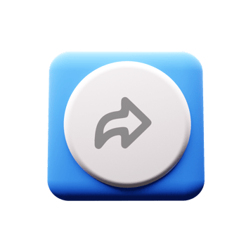 A blue button with an arrow pointing to the left flat png
