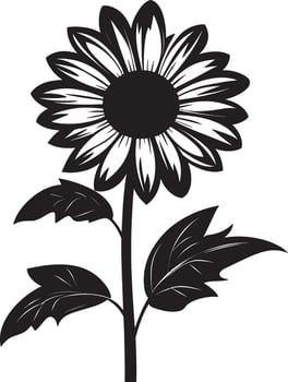 Daisy flower icon black illustration vector