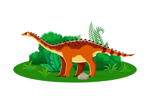 Jurassic Aegyptosaurus dinosaur cartoon character vector