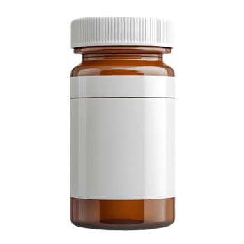 Bottle of Medicine Resting on a Transparent png