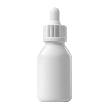 White Bottle with a White Cap Displayed on Transparent Background png