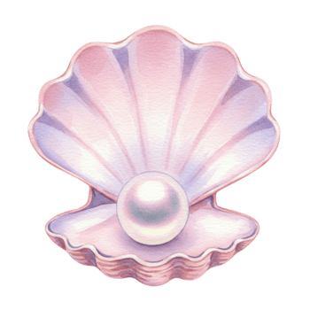 Elegant seashell with pearl underwater oasis digital art marine environment close-up natural beauty png