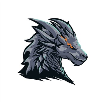 Dragon head logo design vector