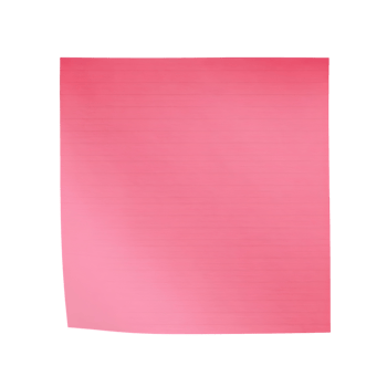 Blank pink sticky paper note isolated on transparent background png