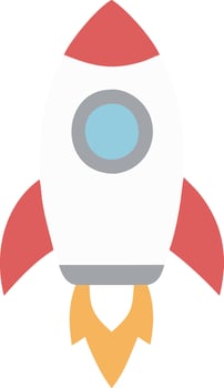 Rocket Icon for Space Travel and Exploration Adventures vector
