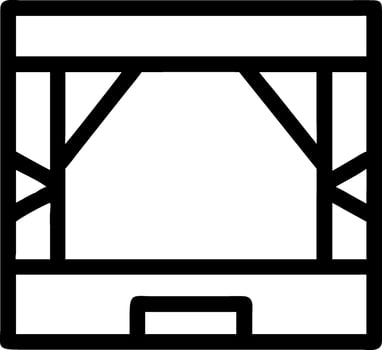 Professional Stage Icon for Live Shows and Performance Venues vector