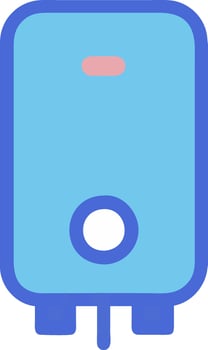 Durable Water Heater Icon for Efficient Hot Water and Energy Conservation vector