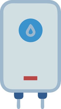 Modern Water Heater Icon for Reliable Hot Water and Energy Efficiency vector