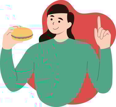 National Hamburger Day Illustration on White Background vector
