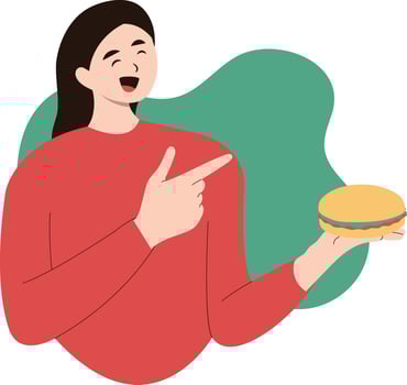 National Hamburger Day Illustration in Flat Design. vector